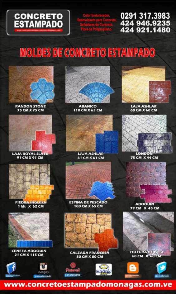 Pisos de concreto estampado decorativo en Maturín - Otros Servicios | 16540